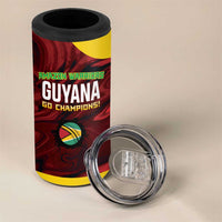 Custom Guyana Cricket 4 in 1 Can Cooler Tumbler Go Amazon Warriors Marble Pattern - Wonder Print Shop