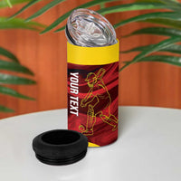 Custom Guyana Cricket 4 in 1 Can Cooler Tumbler Go Amazon Warriors Marble Pattern - Wonder Print Shop