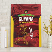 Custom Guyana Cricket Canvas Wall Art Go Amazon Warriors Marble Pattern - Wonder Print Shop