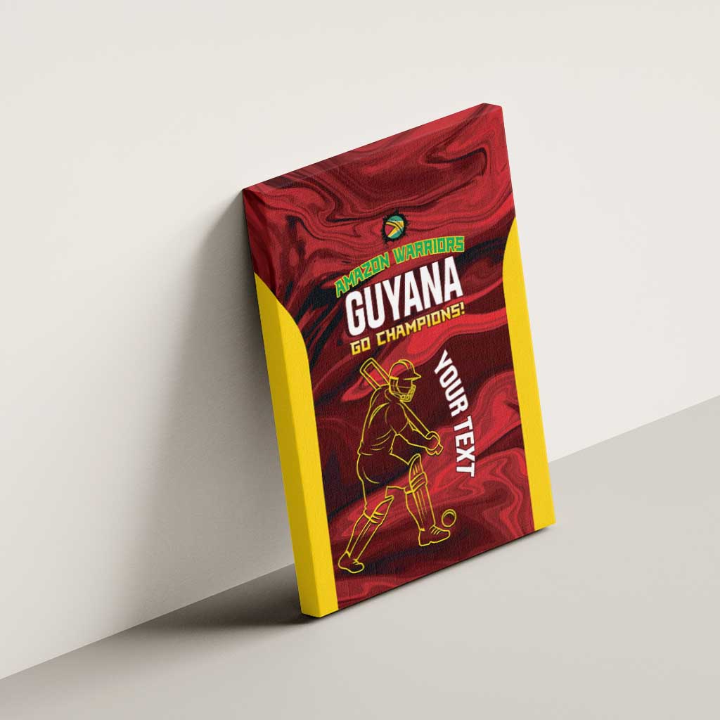 Custom Guyana Cricket Canvas Wall Art Go Amazon Warriors Marble Pattern - Wonder Print Shop