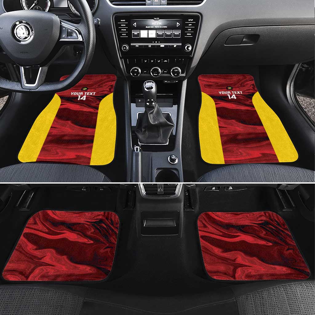 Custom Guyana Cricket Car Mats Go Amazon Warriors Marble Pattern - Wonder Print Shop