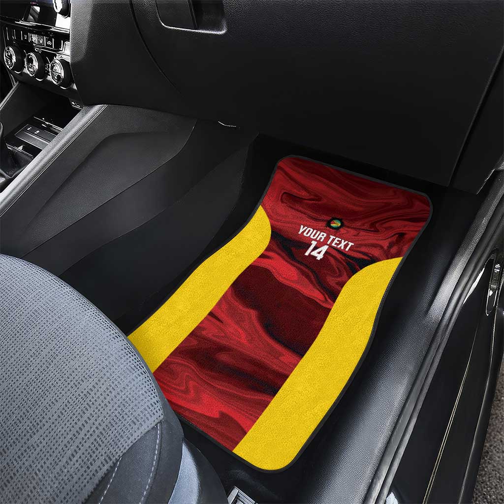 Custom Guyana Cricket Car Mats Go Amazon Warriors Marble Pattern - Wonder Print Shop