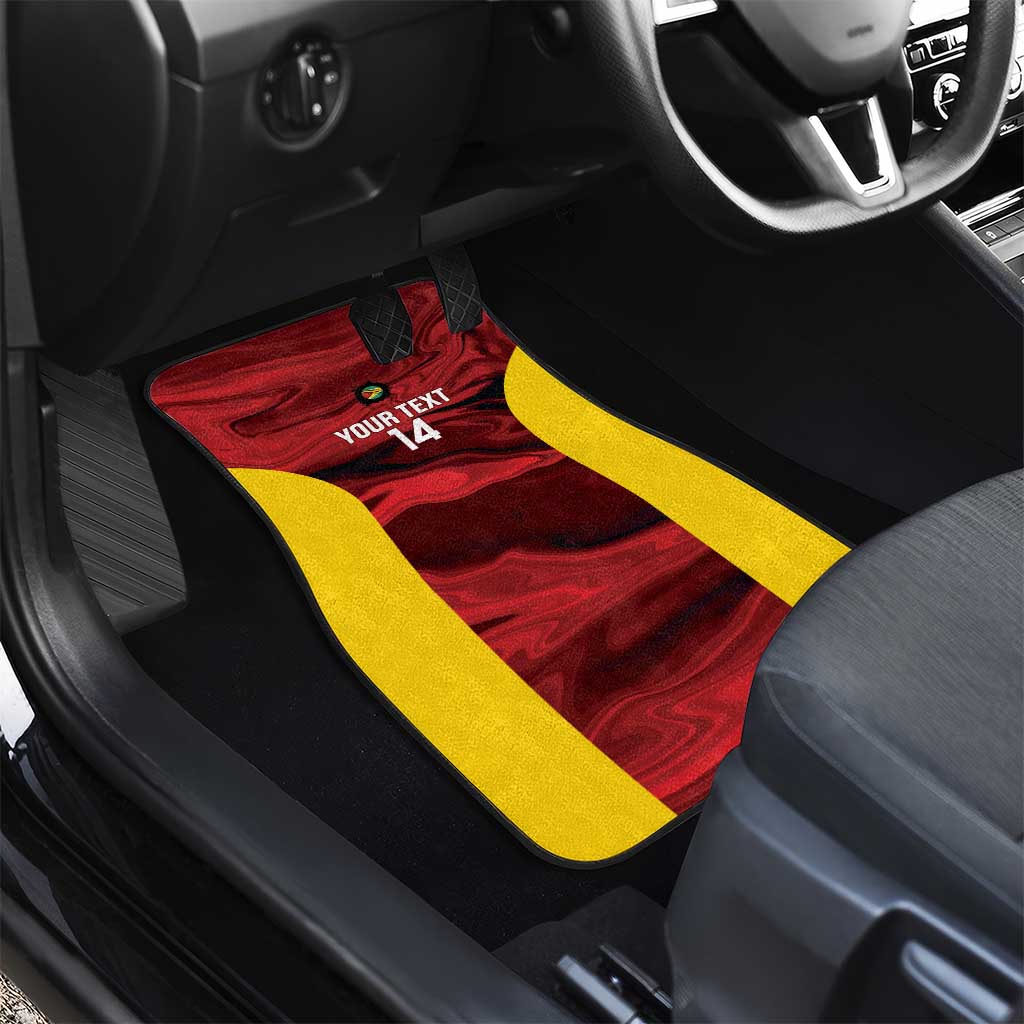 Custom Guyana Cricket Car Mats Go Amazon Warriors Marble Pattern - Wonder Print Shop