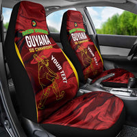Custom Guyana Cricket Car Seat Cover Go Amazon Warriors Marble Pattern - Wonder Print Shop