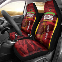 Custom Guyana Cricket Car Seat Cover Go Amazon Warriors Marble Pattern - Wonder Print Shop
