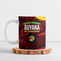 Custom Guyana Cricket Ceramic Mug Go Amazon Warriors Marble Pattern - Wonder Print Shop
