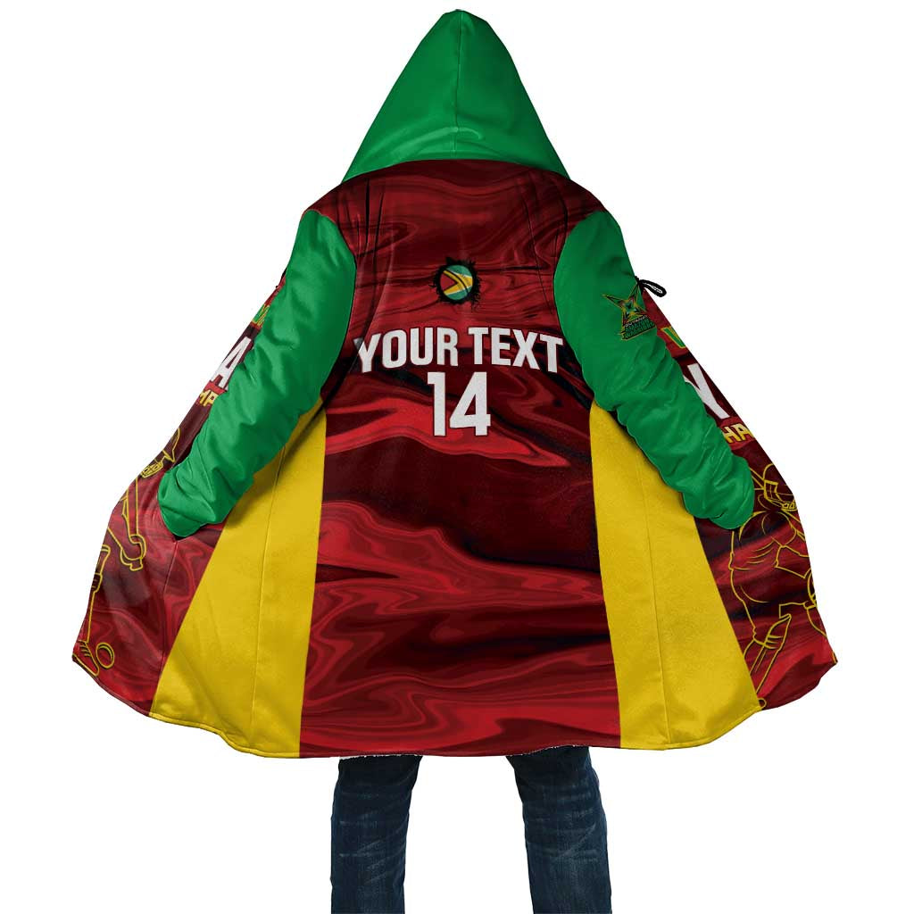 Custom Guyana Cricket Cloak Go Amazon Warriors Marble Pattern - Wonder Print Shop