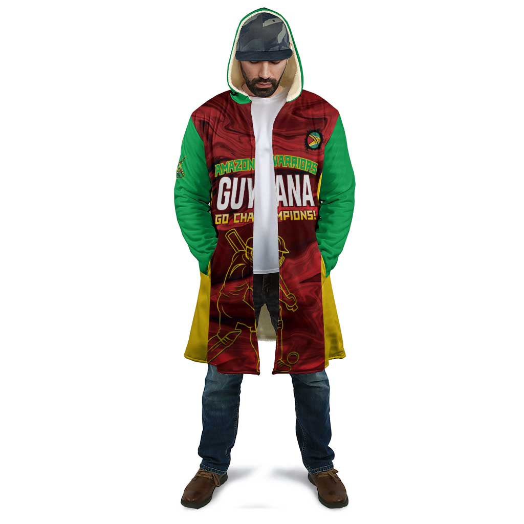 Custom Guyana Cricket Cloak Go Amazon Warriors Marble Pattern - Wonder Print Shop