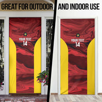 Custom Guyana Cricket Door Cover Go Amazon Warriors Marble Pattern - Wonder Print Shop