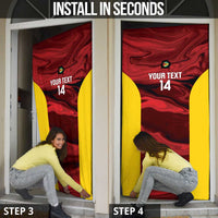 Custom Guyana Cricket Door Cover Go Amazon Warriors Marble Pattern - Wonder Print Shop