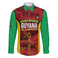 Custom Guyana Cricket Family Matching Long Sleeve Bodycon Dress and Hawaiian Shirt Go Amazon Warriors Marble Pattern - Wonder Print Shop