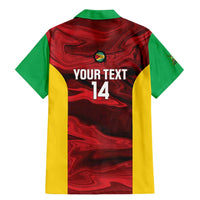 Custom Guyana Cricket Family Matching Mermaid Dress and Hawaiian Shirt Go Amazon Warriors Marble Pattern - Wonder Print Shop