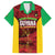 Custom Guyana Cricket Family Matching Off The Shoulder Long Sleeve Dress and Hawaiian Shirt Go Amazon Warriors Marble Pattern - Wonder Print Shop