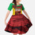 Custom Guyana Cricket Family Matching Off Shoulder Maxi Dress and Hawaiian Shirt Go Amazon Warriors Marble Pattern - Wonder Print Shop