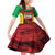 Custom Guyana Cricket Family Matching Off Shoulder Short Dress and Hawaiian Shirt Go Amazon Warriors Marble Pattern - Wonder Print Shop