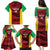 Custom Guyana Cricket Family Matching Puletasi and Hawaiian Shirt Go Amazon Warriors Marble Pattern - Wonder Print Shop