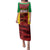 Custom Guyana Cricket Family Matching Puletasi and Hawaiian Shirt Go Amazon Warriors Marble Pattern - Wonder Print Shop