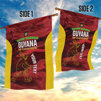 Custom Guyana Cricket Garden Flag Go Amazon Warriors Marble Pattern - Wonder Print Shop