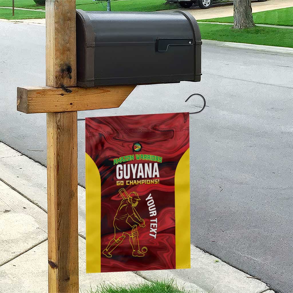 Custom Guyana Cricket Garden Flag Go Amazon Warriors Marble Pattern - Wonder Print Shop