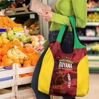 Custom Guyana Cricket Grocery Bag Go Amazon Warriors Marble Pattern - Wonder Print Shop