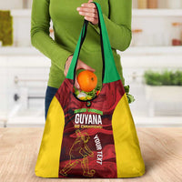 Custom Guyana Cricket Grocery Bag Go Amazon Warriors Marble Pattern - Wonder Print Shop