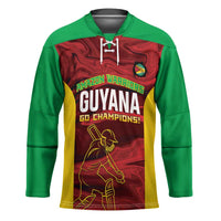 Custom Guyana Cricket Hockey Jersey Go Amazon Warriors Marble Pattern - Wonder Print Shop