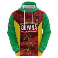 Custom Guyana Cricket Hoodie Go Amazon Warriors Marble Pattern - Wonder Print Shop