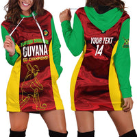 Custom Guyana Cricket Hoodie Dress Go Amazon Warriors Marble Pattern - Wonder Print Shop
