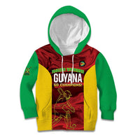Custom Guyana Cricket Kid Hoodie Go Amazon Warriors Marble Pattern - Wonder Print Shop