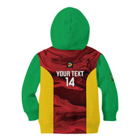 Custom Guyana Cricket Kid Hoodie Go Amazon Warriors Marble Pattern - Wonder Print Shop