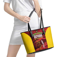 Custom Guyana Cricket Leather Tote Bag Go Amazon Warriors Marble Pattern - Wonder Print Shop
