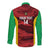Custom Guyana Cricket Long Sleeve Button Shirt Go Amazon Warriors Marble Pattern - Wonder Print Shop