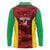 Custom Guyana Cricket Long Sleeve Polo Shirt Go Amazon Warriors Marble Pattern - Wonder Print Shop