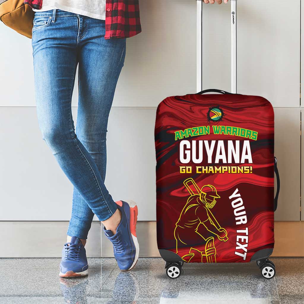 Custom Guyana Cricket Luggage Cover Go Amazon Warriors Marble Pattern - Wonder Print Shop