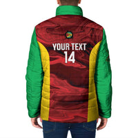 Custom Guyana Cricket Padded Jacket Go Amazon Warriors Marble Pattern - Wonder Print Shop