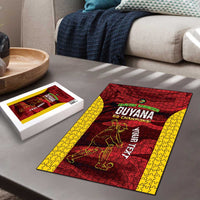 Custom Guyana Cricket Puzzle Go Amazon Warriors Marble Pattern - Wonder Print Shop