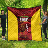 Custom Guyana Cricket Quilt Go Amazon Warriors Marble Pattern - Wonder Print Shop