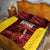 Custom Guyana Cricket Quilt Bed Set Go Amazon Warriors Marble Pattern - Wonder Print Shop