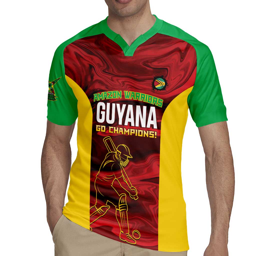 Custom Guyana Cricket Rugby Jersey Go Amazon Warriors Marble Pattern - Wonder Print Shop