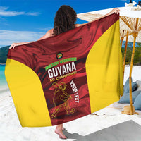 Custom Guyana Cricket Sarong Go Amazon Warriors Marble Pattern - Wonder Print Shop