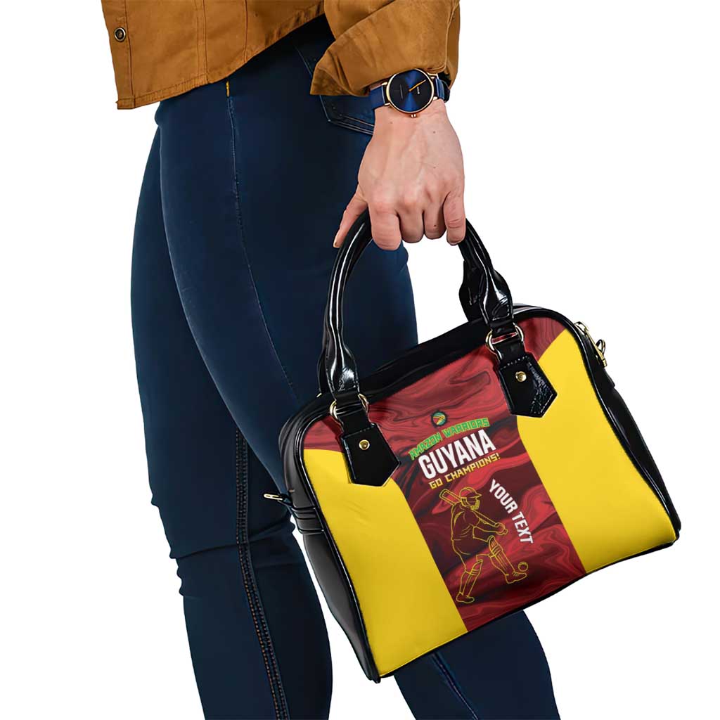 Custom Guyana Cricket Shoulder Handbag Go Amazon Warriors Marble Pattern - Wonder Print Shop