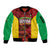 Custom Guyana Cricket Sleeve Zip Bomber Jacket Go Amazon Warriors Marble Pattern - Wonder Print Shop