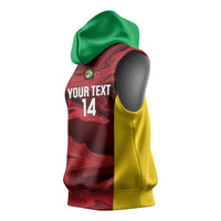 Custom Guyana Cricket Sleeveless Hoodie Go Amazon Warriors Marble Pattern - Wonder Print Shop