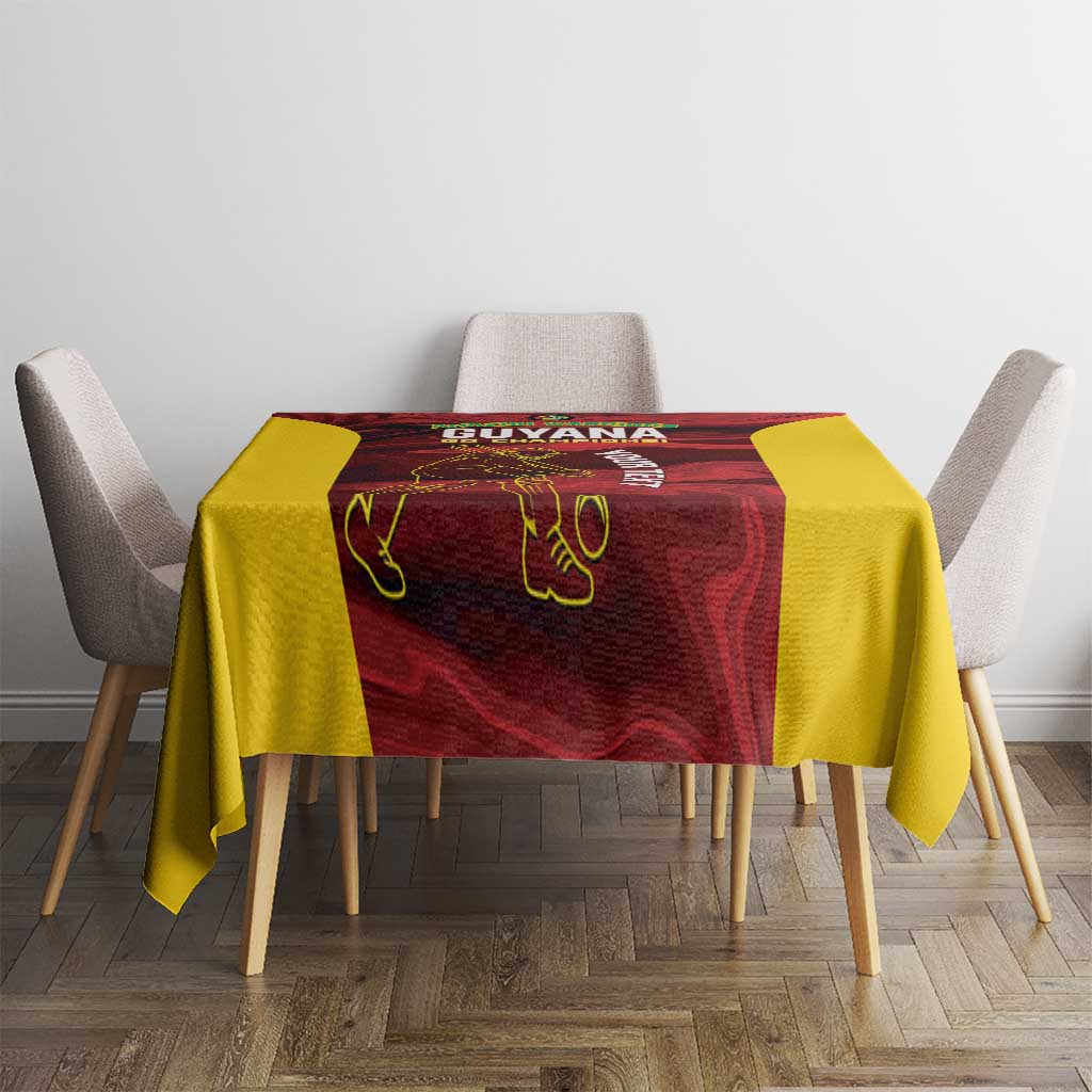 Custom Guyana Cricket Tablecloth Go Amazon Warriors Marble Pattern - Wonder Print Shop