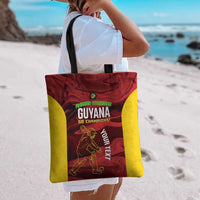 Custom Guyana Cricket Tote Bag Go Amazon Warriors Marble Pattern - Wonder Print Shop