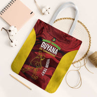 Custom Guyana Cricket Tote Bag Go Amazon Warriors Marble Pattern - Wonder Print Shop
