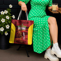 Custom Guyana Cricket Tote Bag Go Amazon Warriors Marble Pattern - Wonder Print Shop