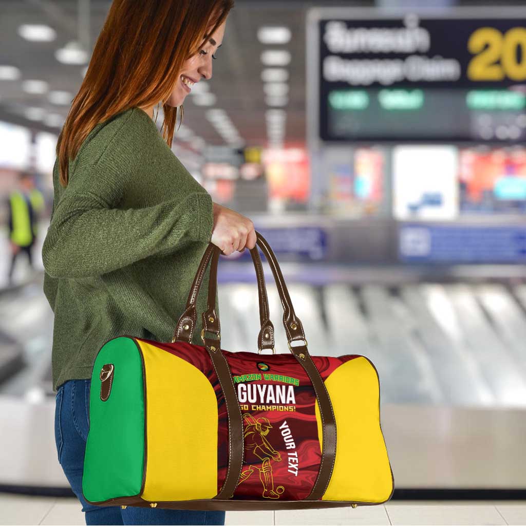 Custom Guyana Cricket Travel Bag Go Amazon Warriors Marble Pattern - Wonder Print Shop