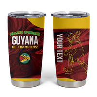 Custom Guyana Cricket Tumbler Cup Go Amazon Warriors Marble Pattern - Wonder Print Shop