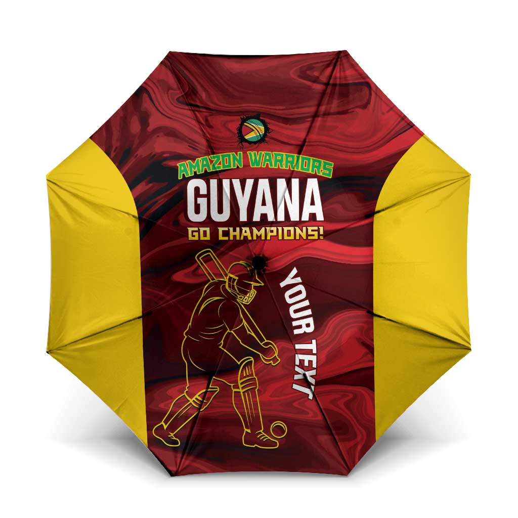 Custom Guyana Cricket Umbrella Go Amazon Warriors Marble Pattern - Wonder Print Shop